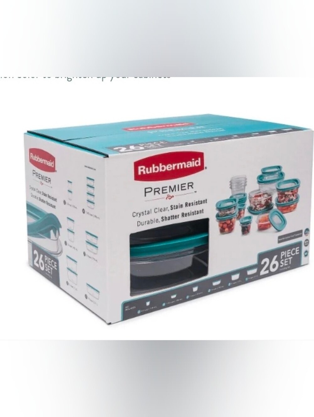 Rubbermaid Premier 26-Piece Easy Find Lids Food Storage Containers